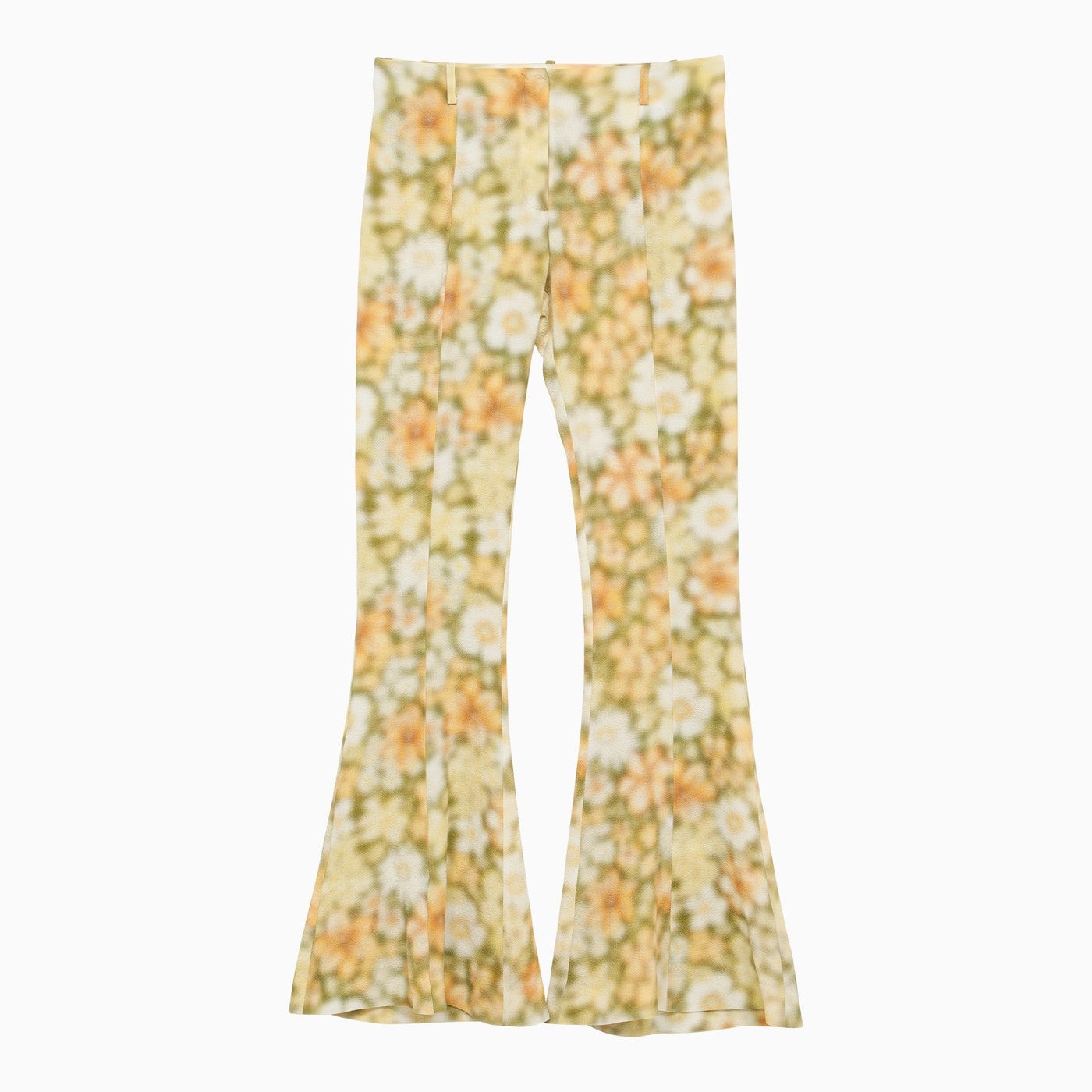 Acne Studios Multicoloured Green Flared Trousers - 1