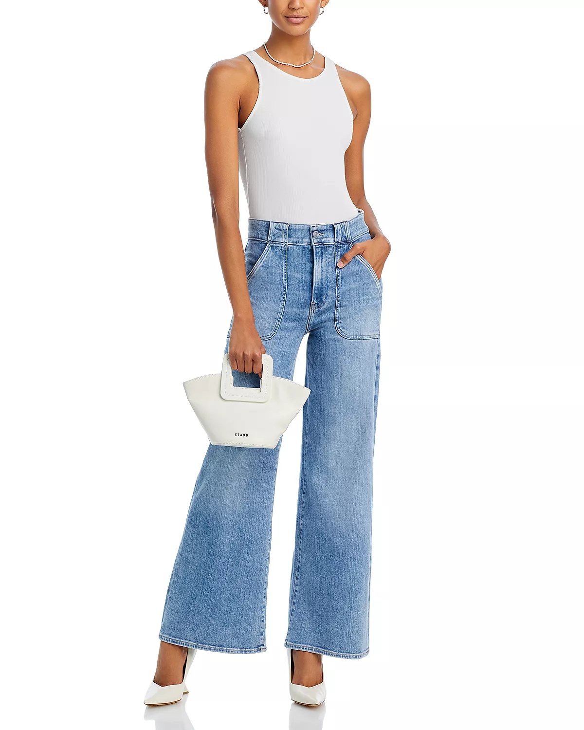 Modern Pocket High Rise Wide Leg Jeans in Carpenter - 2