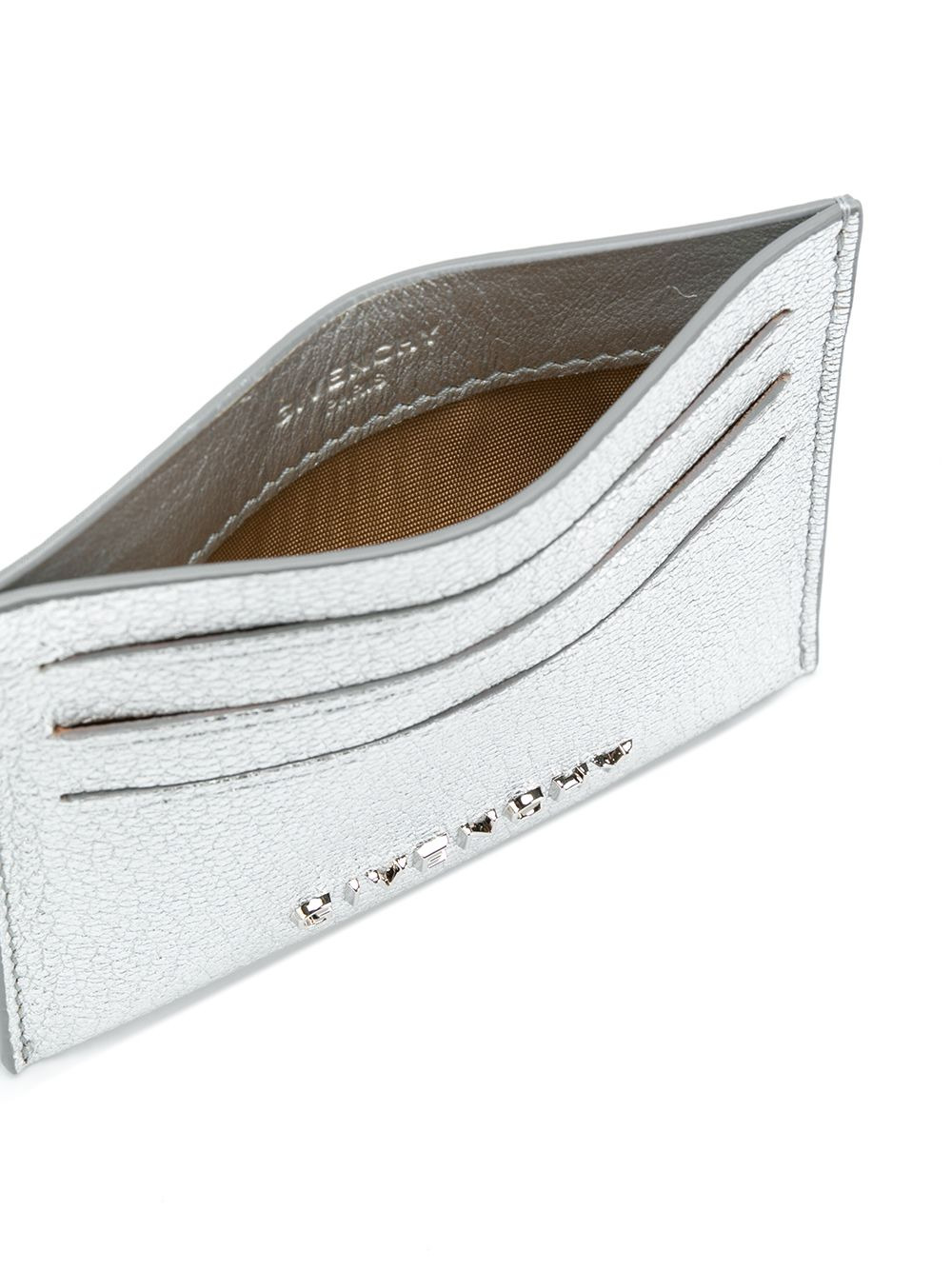 metallic logo cardholder - 3