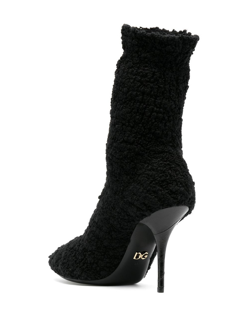shearling stiletto heel boots 3