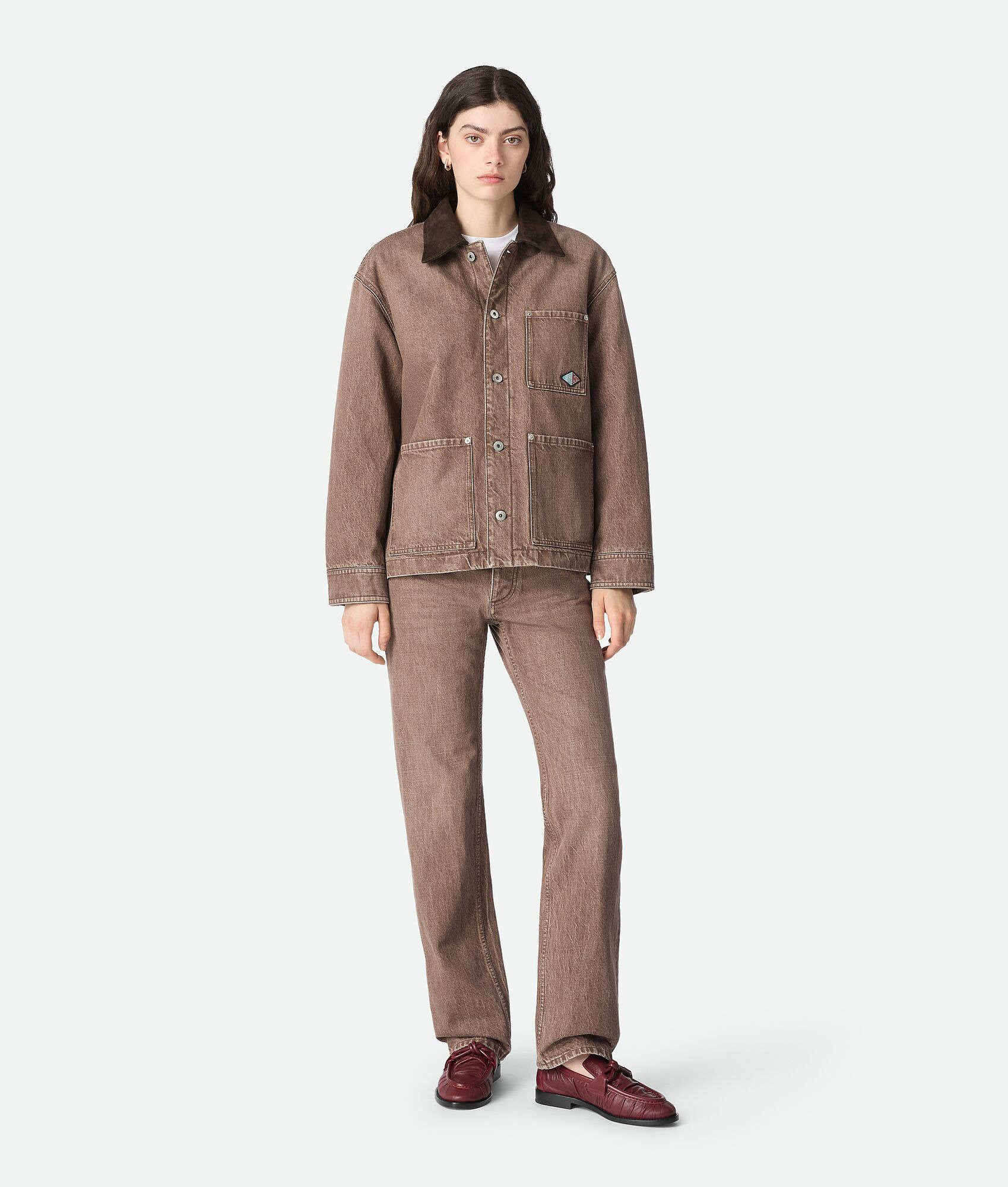 Brown Straight Jeans - 4