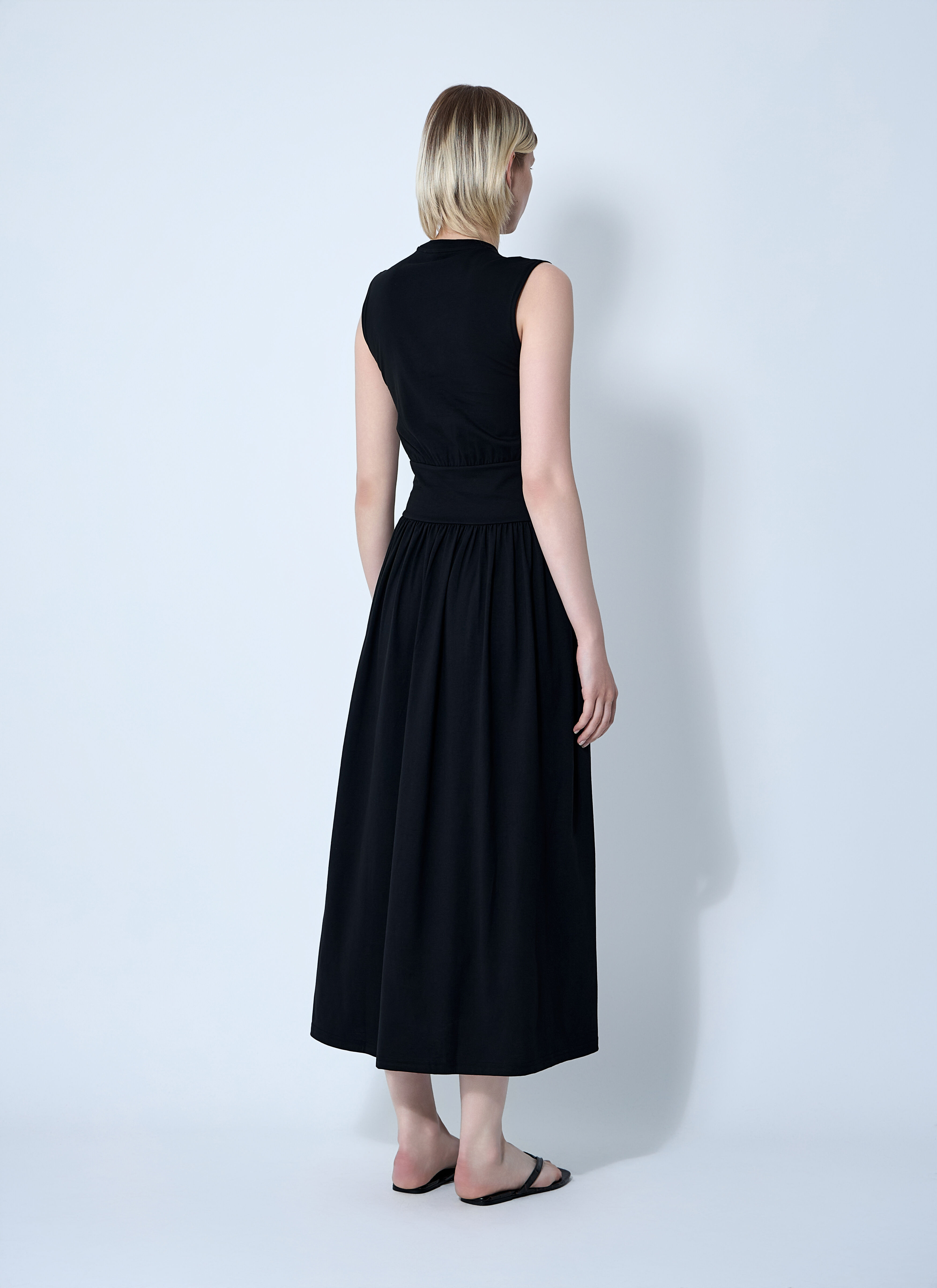 Sleeveless Cotton Tee Dress - 4