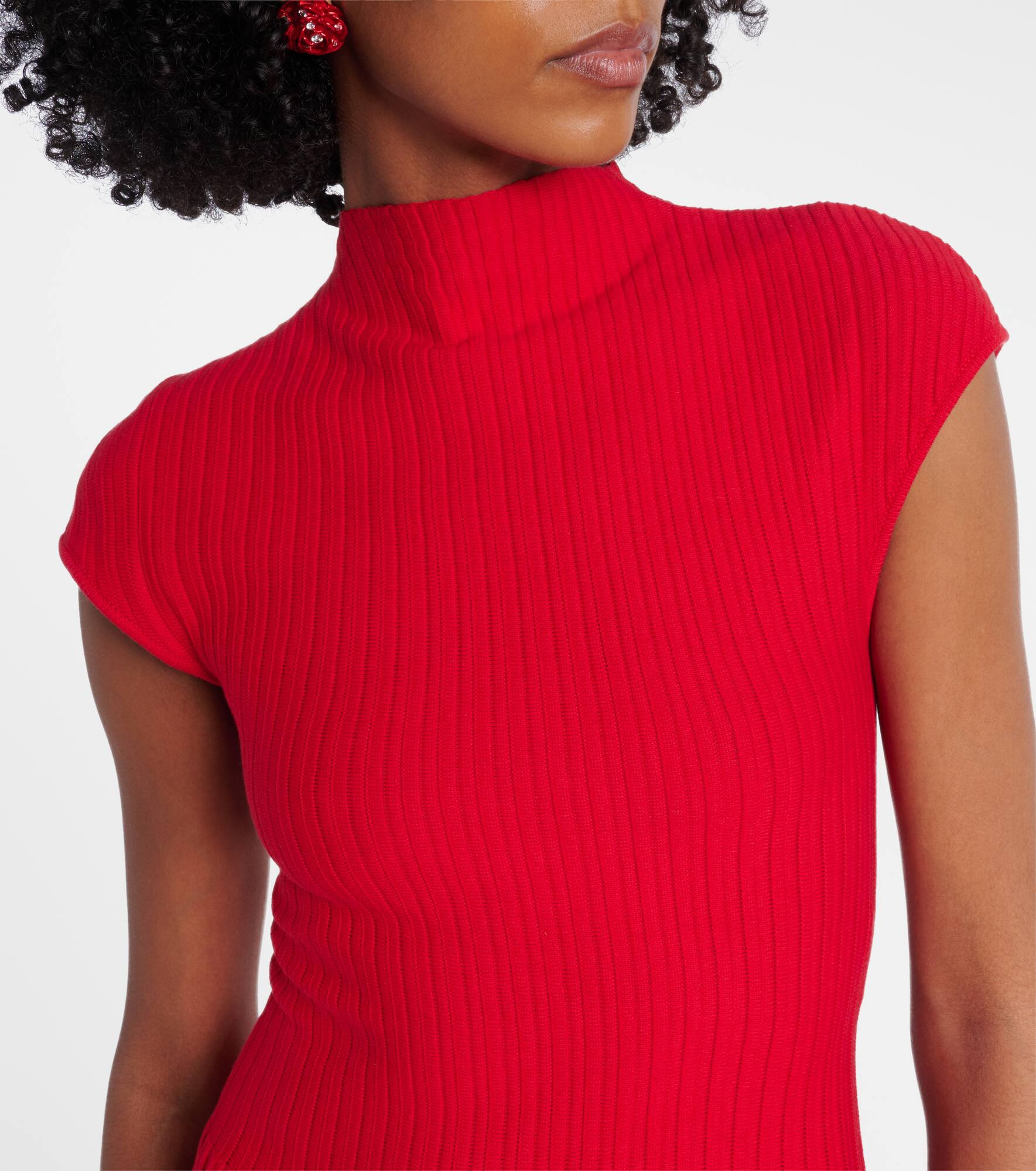 Ribbed cotton minidress - 4