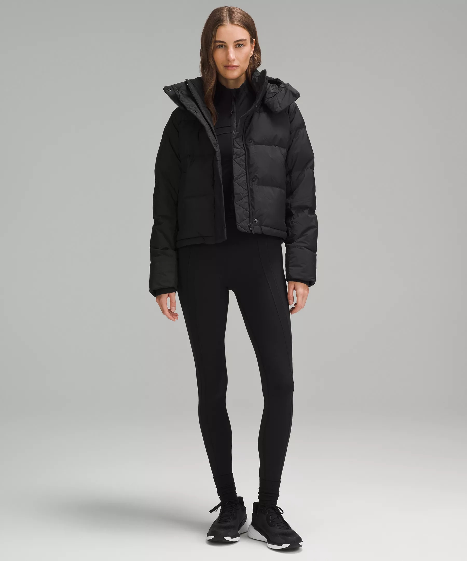 T*能様 極美品:lululemon Wunder Puff Cropped V LULULEMON Wunder Puff cropped hooded quilted recycled-Glyde