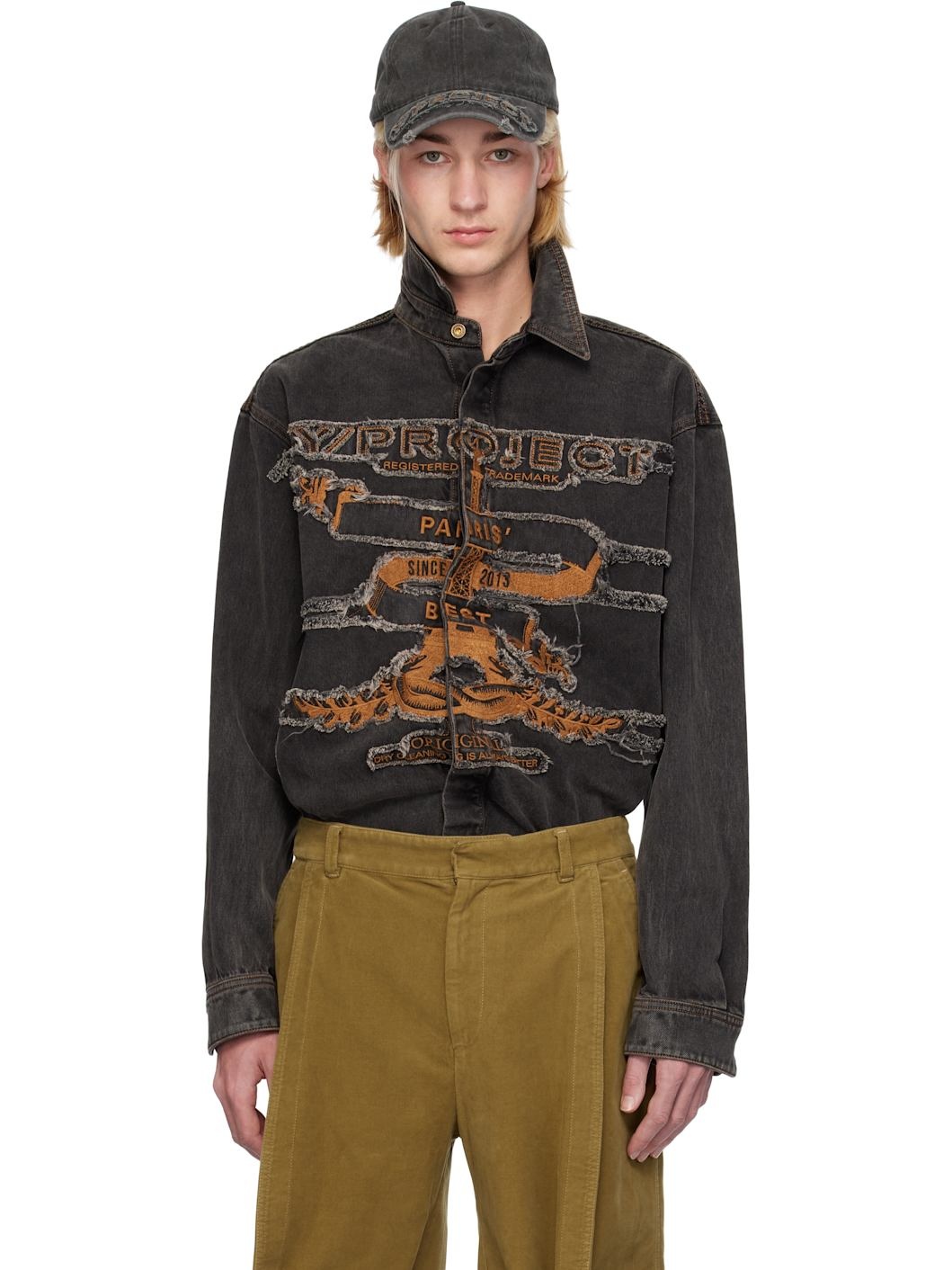 Black Paris' Best Patch Denim Shirt - 1