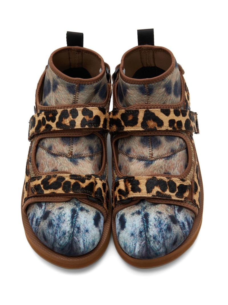 Brown Suicoke Edition Animal Foot Layered Sandals 5