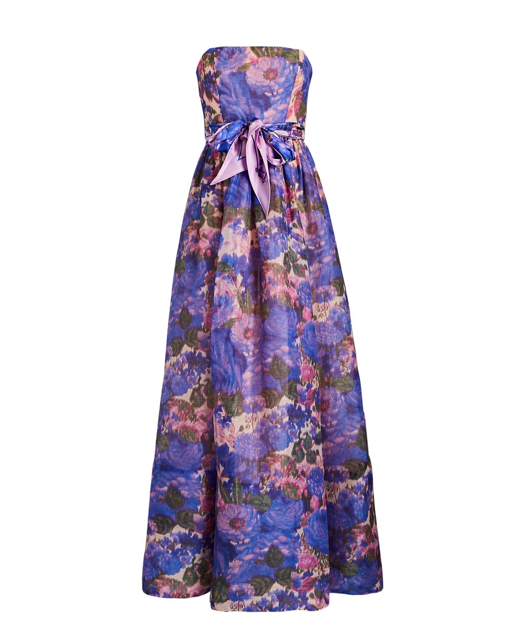 High Tide Strapless Floral Gown - 1