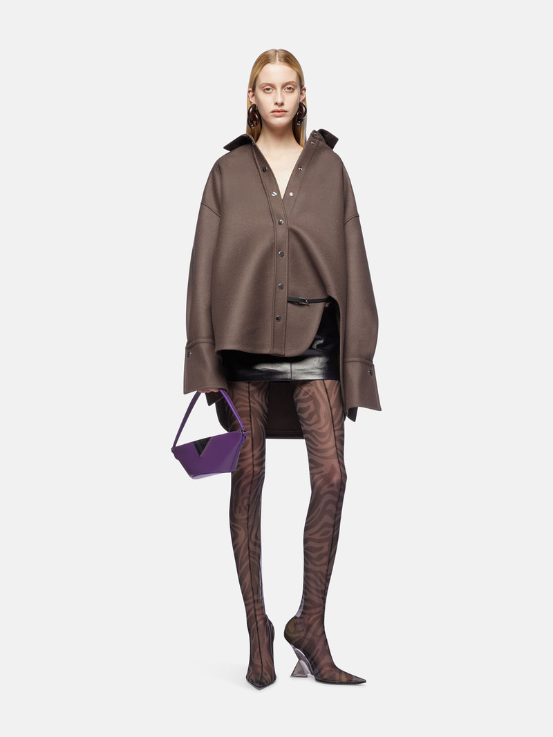 THE ATTICO EGGPLANT AND BLACK MINI SKIRT outlook