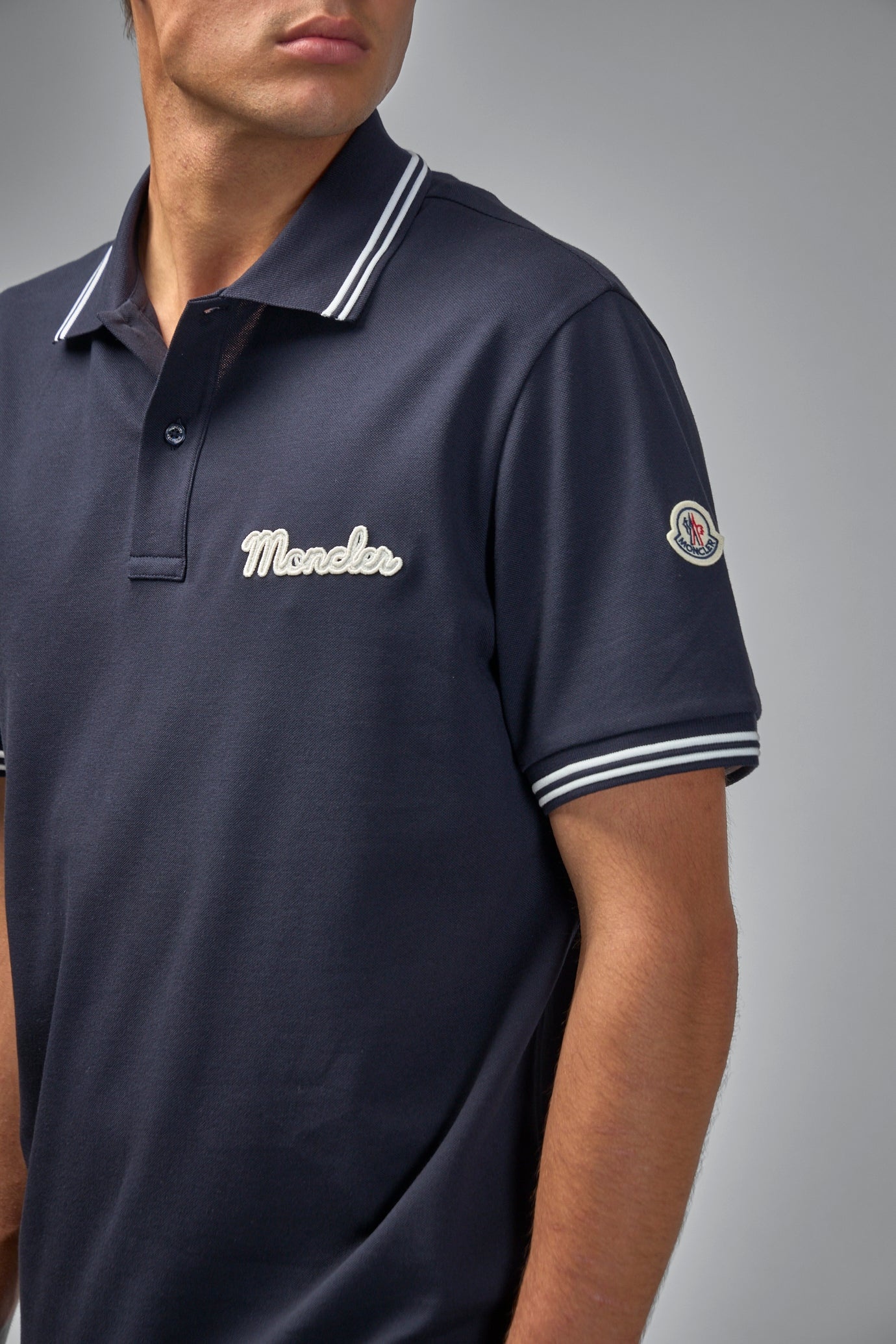 Logo Patch Cotton Piquet Polo Shirt - 4