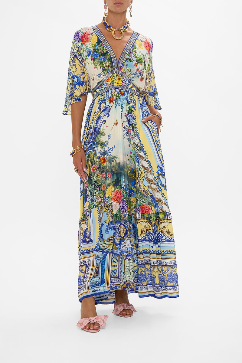 CAMILLA WAISTED DRESS WITH HEM RUFFLE outlook