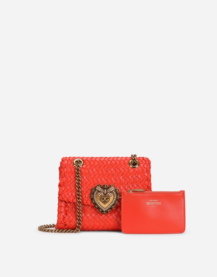 Small Devotion shoulder bag in woven nappa leather - 5