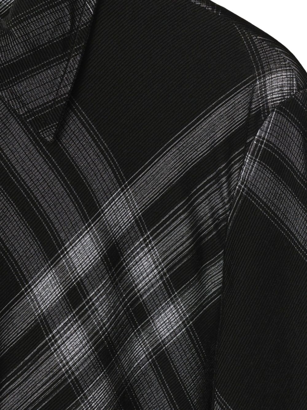 check-print long-sleeve shirt - 5
