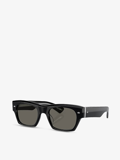 Oliver Peoples OV5514SU Kasdan rectangular-frame acetate sunglasses outlook