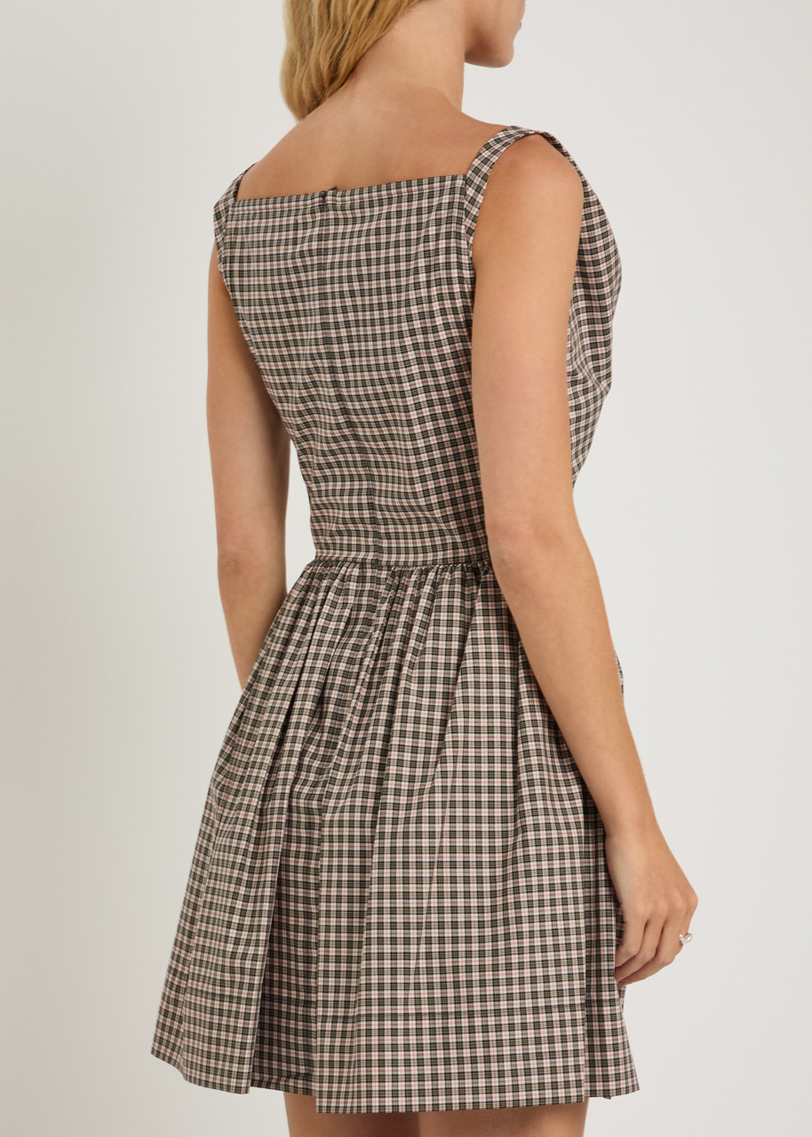 Vivienne Westwood Mini Sunday Plaid Cotton Mini Dress - 3