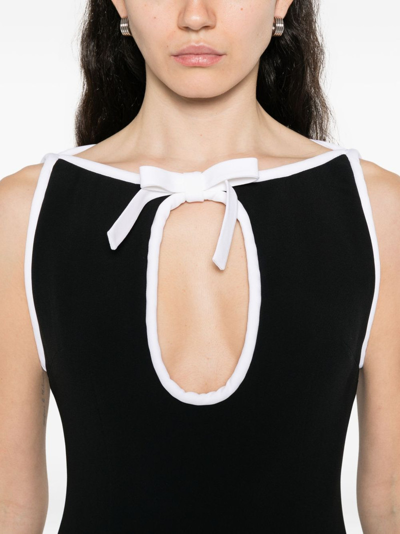 keyhole-neck sleeveless midi dress 5