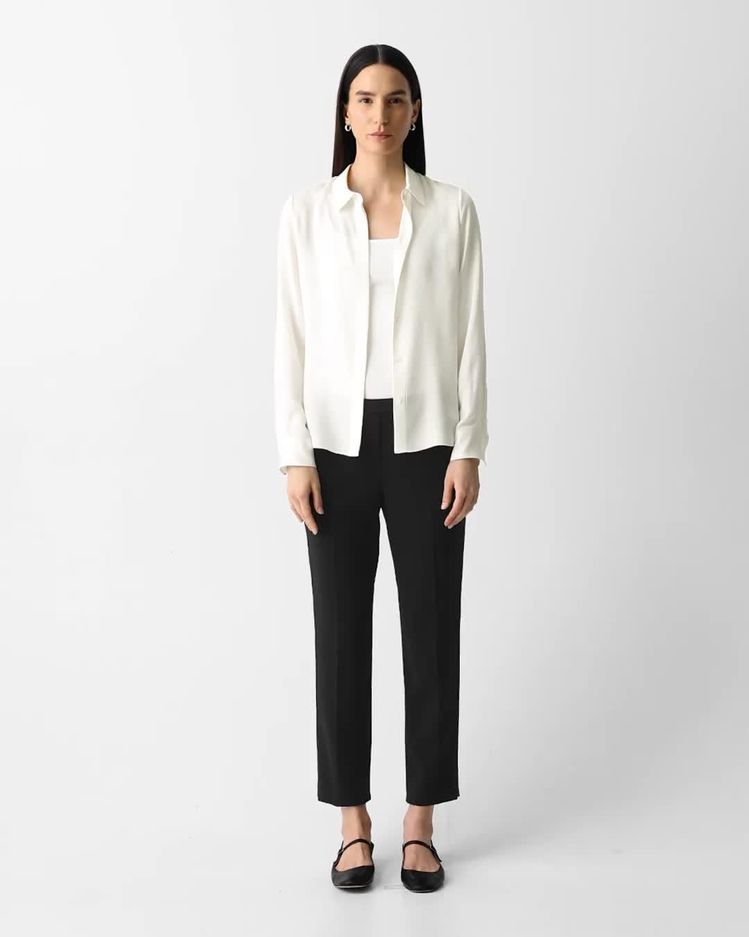 Fitted Shirt in Silk Georgette - 7