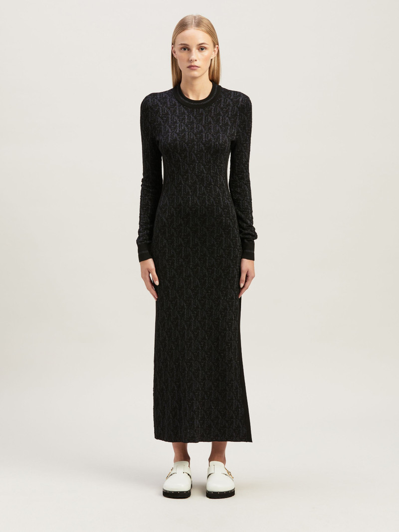 Monogram Jaquard Openback Dress 3