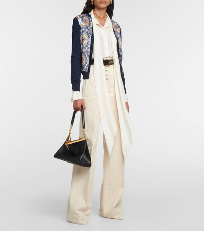 Etro Printed silk and cotton-blend cardigan outlook