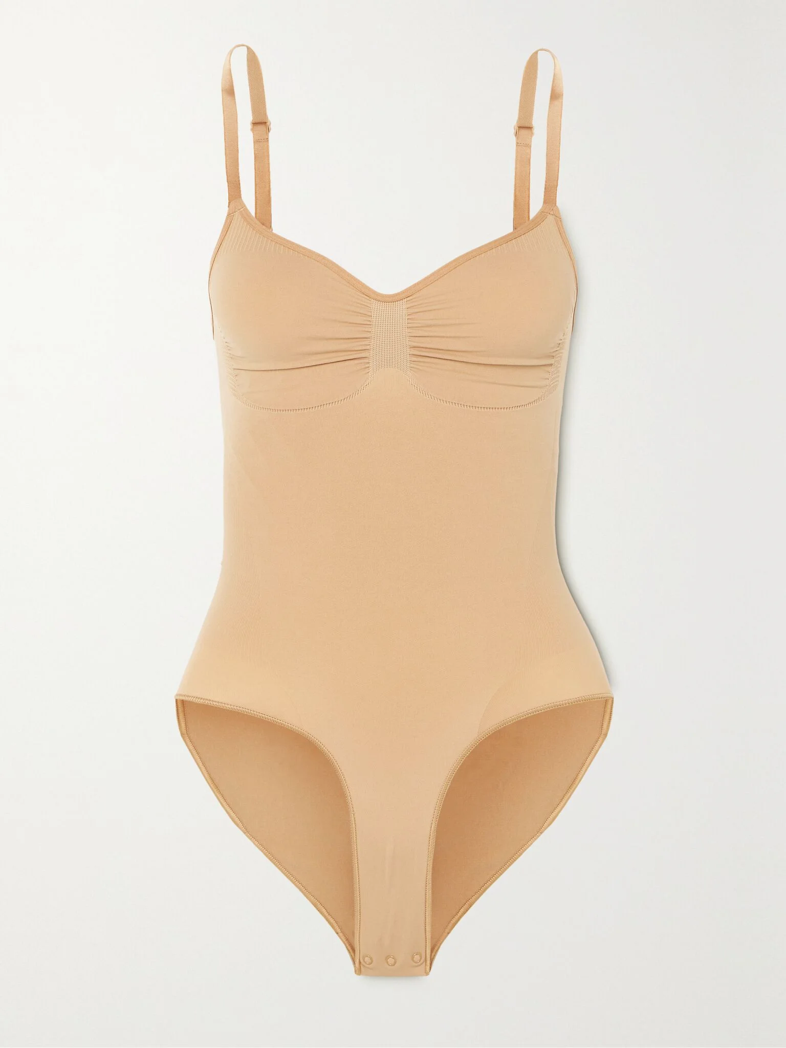 Seamless Sculpt Brief Bodysuit - Ochre Beige - 1