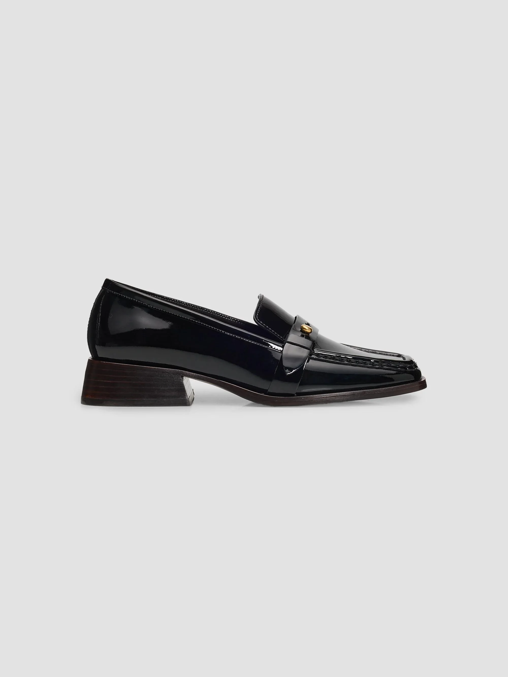 Women's Astor 30MM Patent Leather Loafers - Black - 1