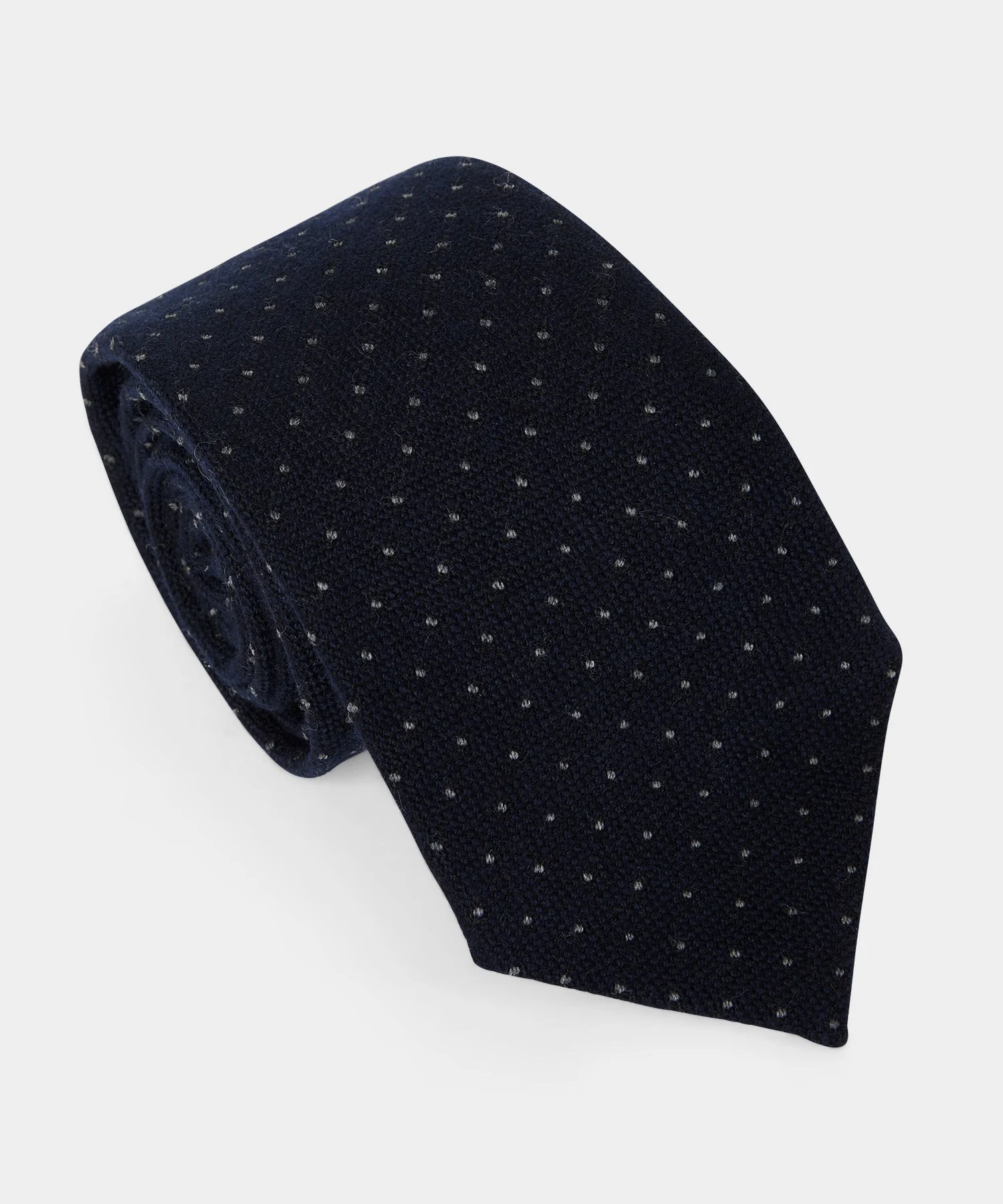 Italian Wool Pindot Tie - 1
