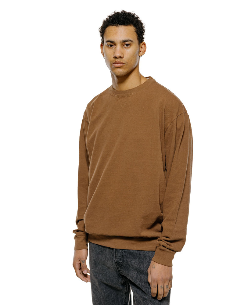 PHIGVEL MAKERS Co. Seed Stitch Sleeve LS Smoke Brown outlook