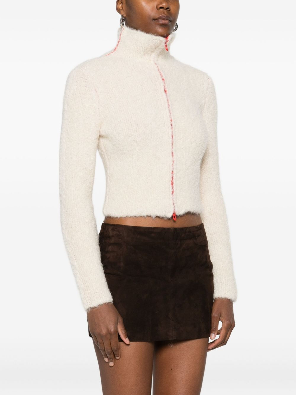 zip-front cardigan - 3
