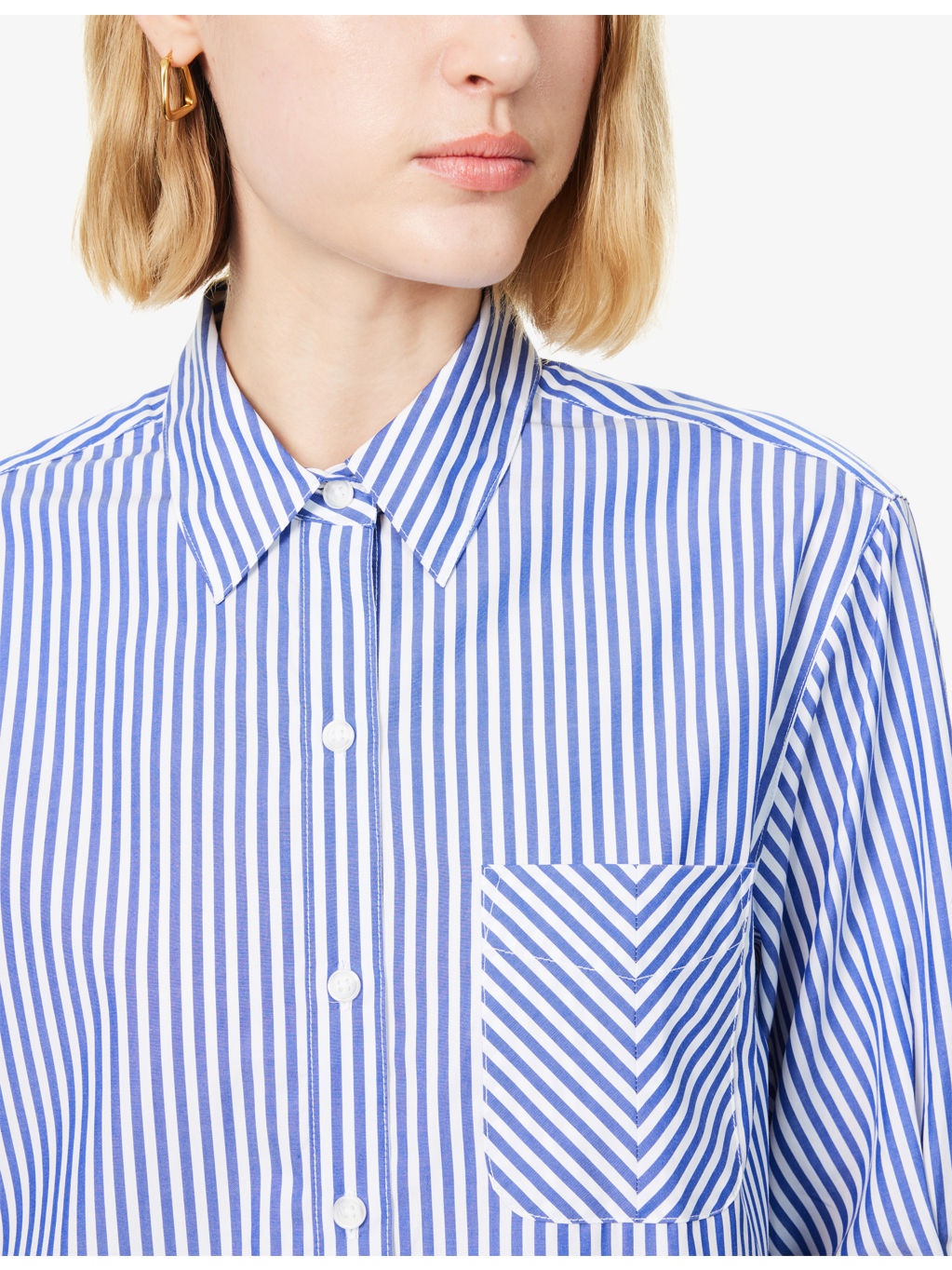 Lucia Stripe-Print Cotton Shirt - 5