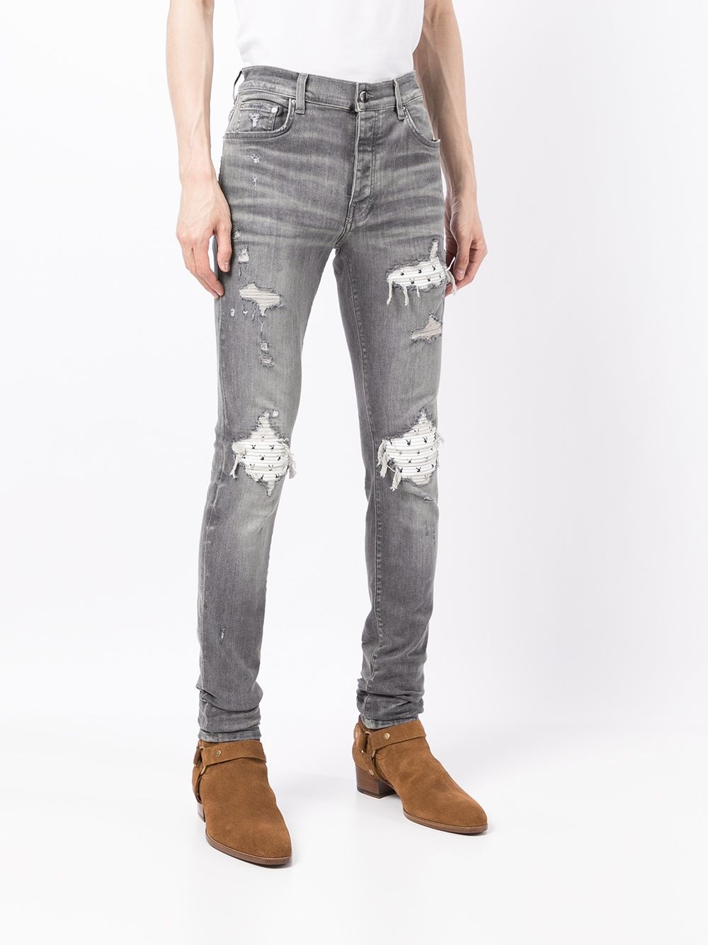 x Playboy ripped-effect skinny jeans - 3