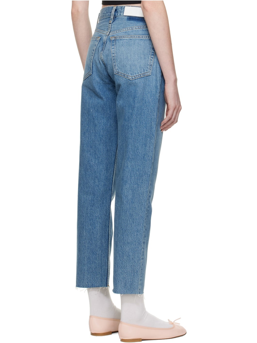 Blue 70s Stove Pipe Jeans - 3