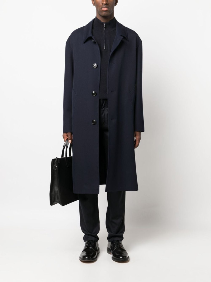 ZEGNA logo-patch wool slim-fit trousers outlook