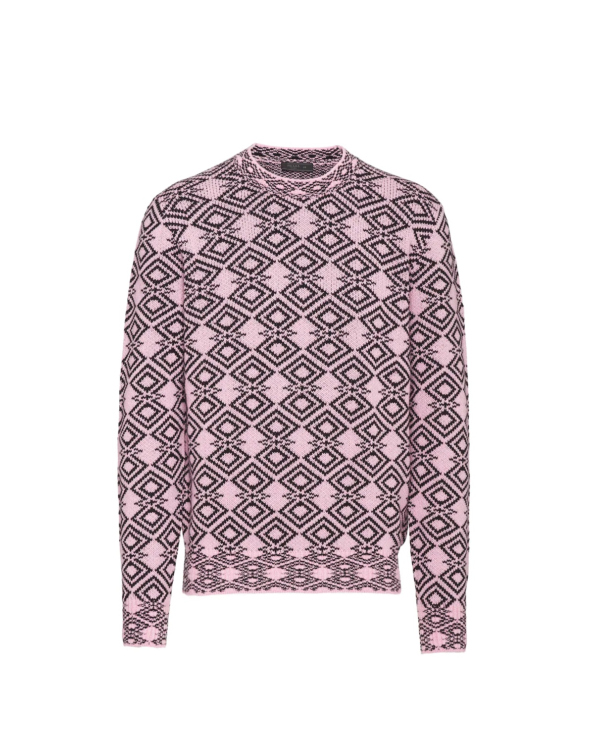 Wool and cashmere jacquard crew-neck sweater - 1