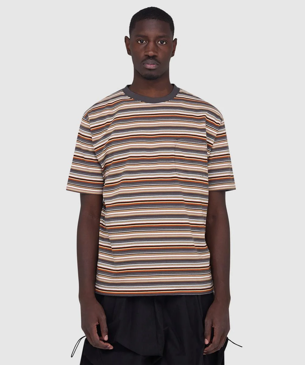 Multi stripe pocket t-shirt - 1