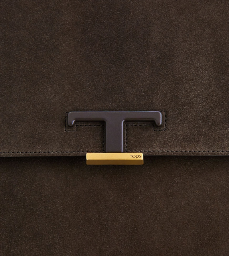 TIMELESS DOCUMENT HOLDER IN SUEDE SMALL - BROWN 6