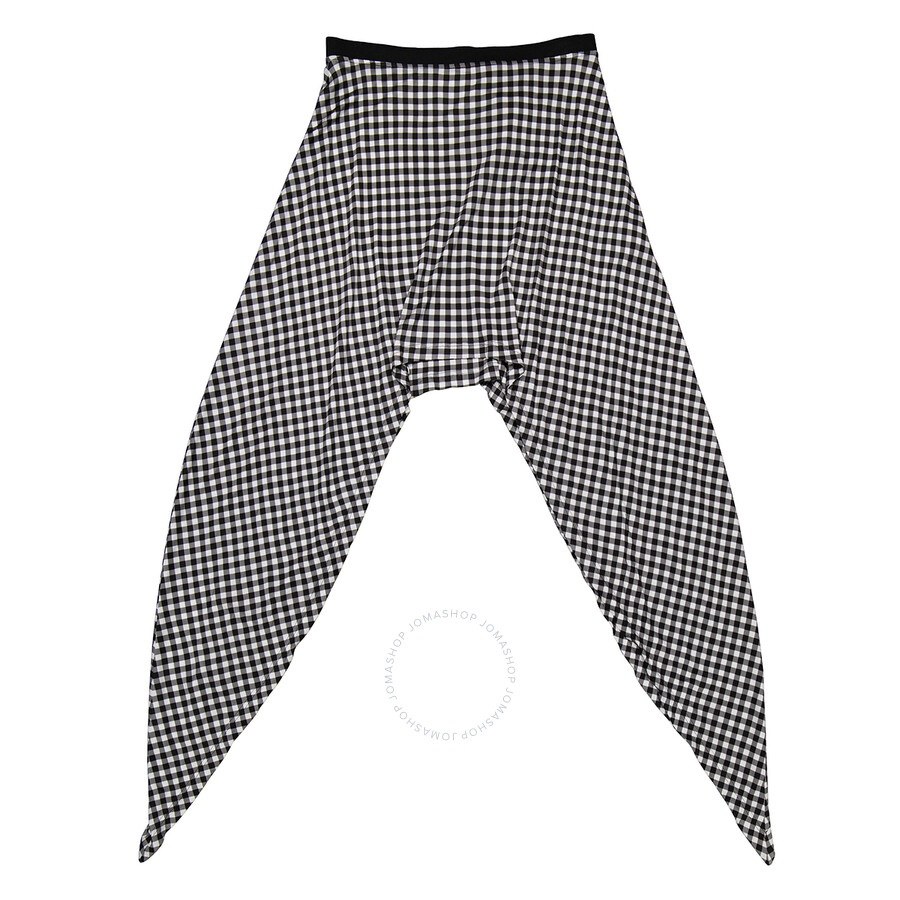 Burberry Ladies Black Gingham Check Back Tie Skirt - 5