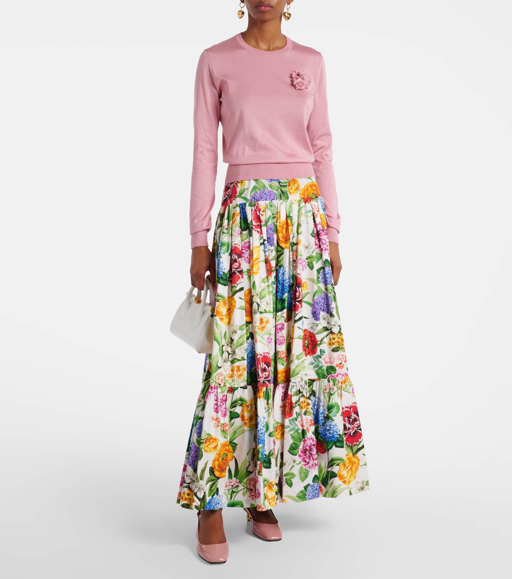 Floral-appliqué sweater - 2