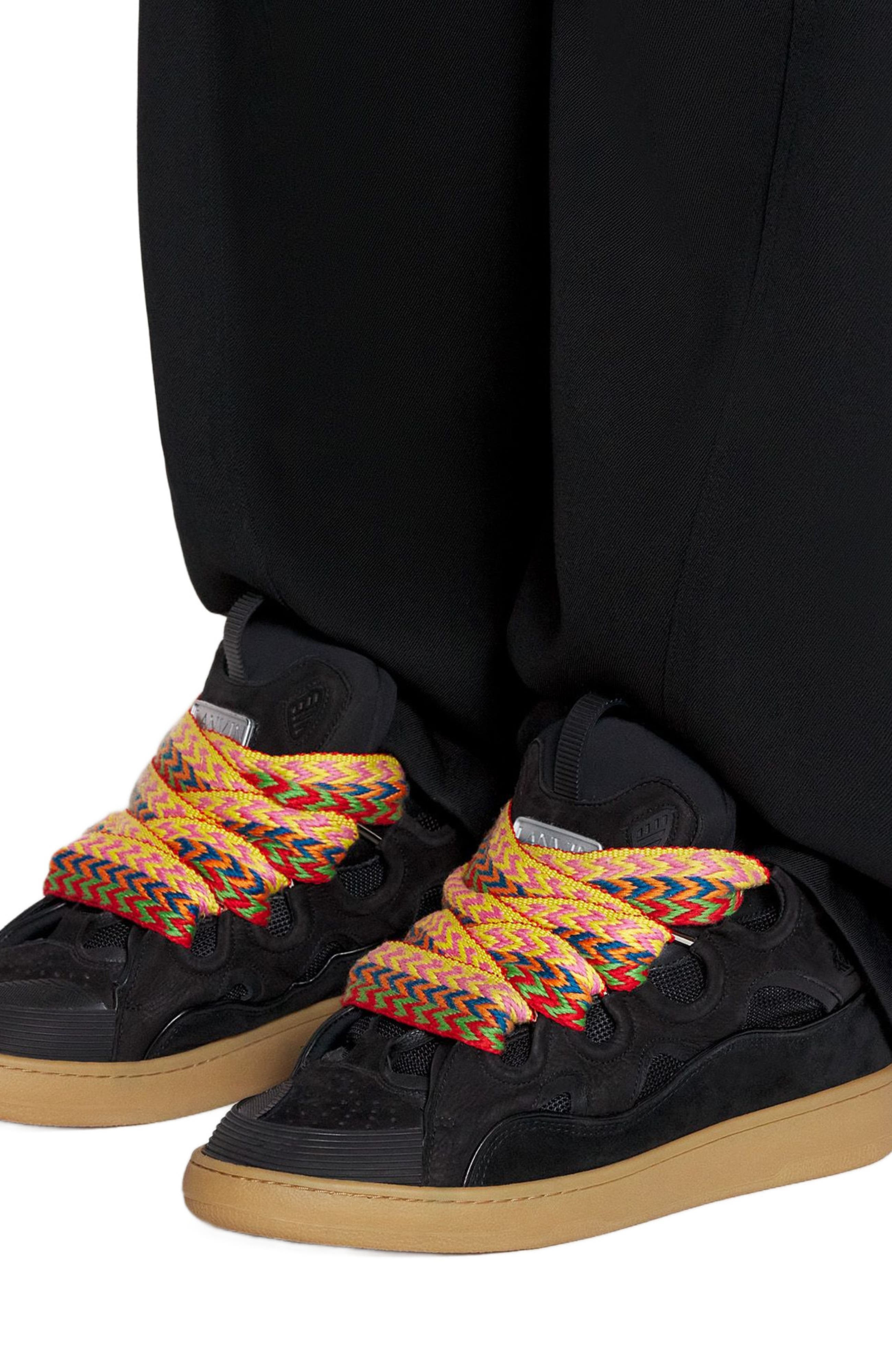Lanvin LEATHER CURB SNEAKERS in Black at Nordstrom - 6
