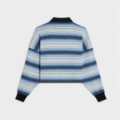 CELINE triomphe striped polo shirt in wool outlook