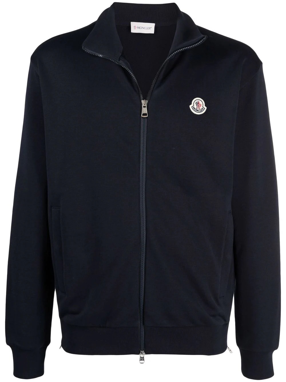 logo-patch zip-up sweatshirt - 1