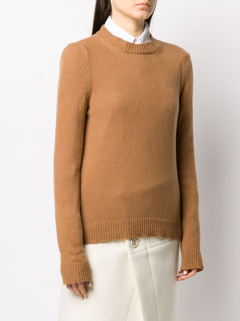 ribbed crew neck jumper - 3