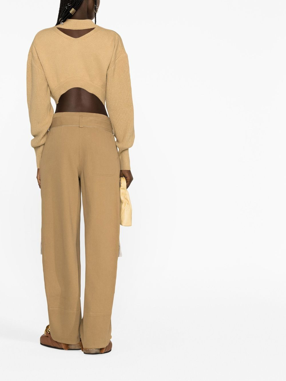 tapered-leg cargo trousers - 3