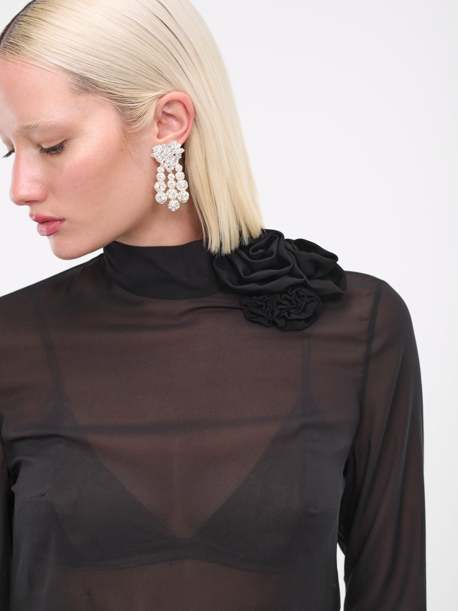 Sheer High Neck Top - 4