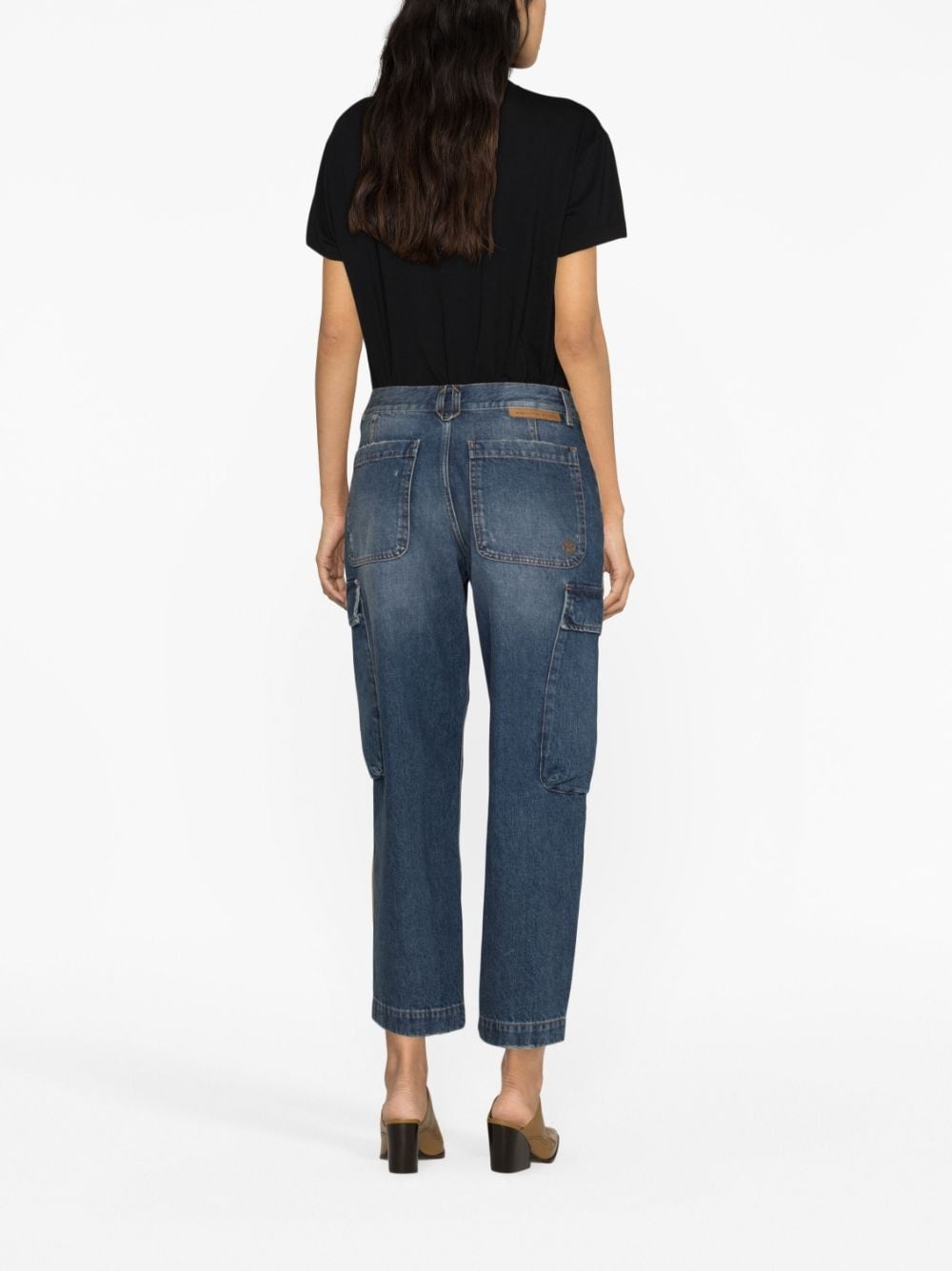 cropped cargo jeans - 3