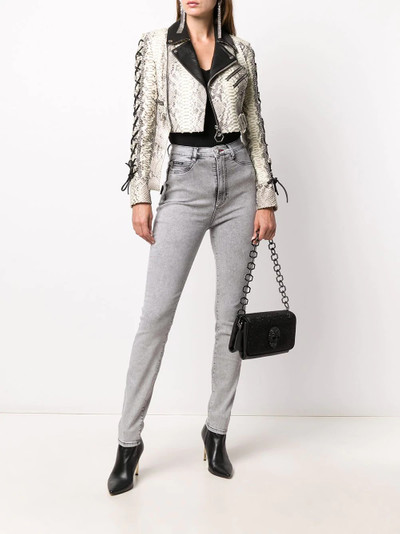 PHILIPP PLEIN cropped biker jacket outlook