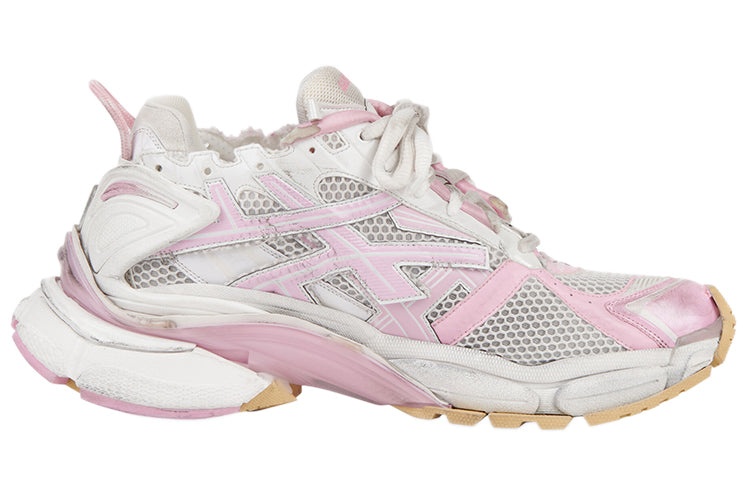(WMNS) Balenciaga Runner Sneakers 'White Baby Pink Mesh and Nylon' 677402W3RB39059 - 2