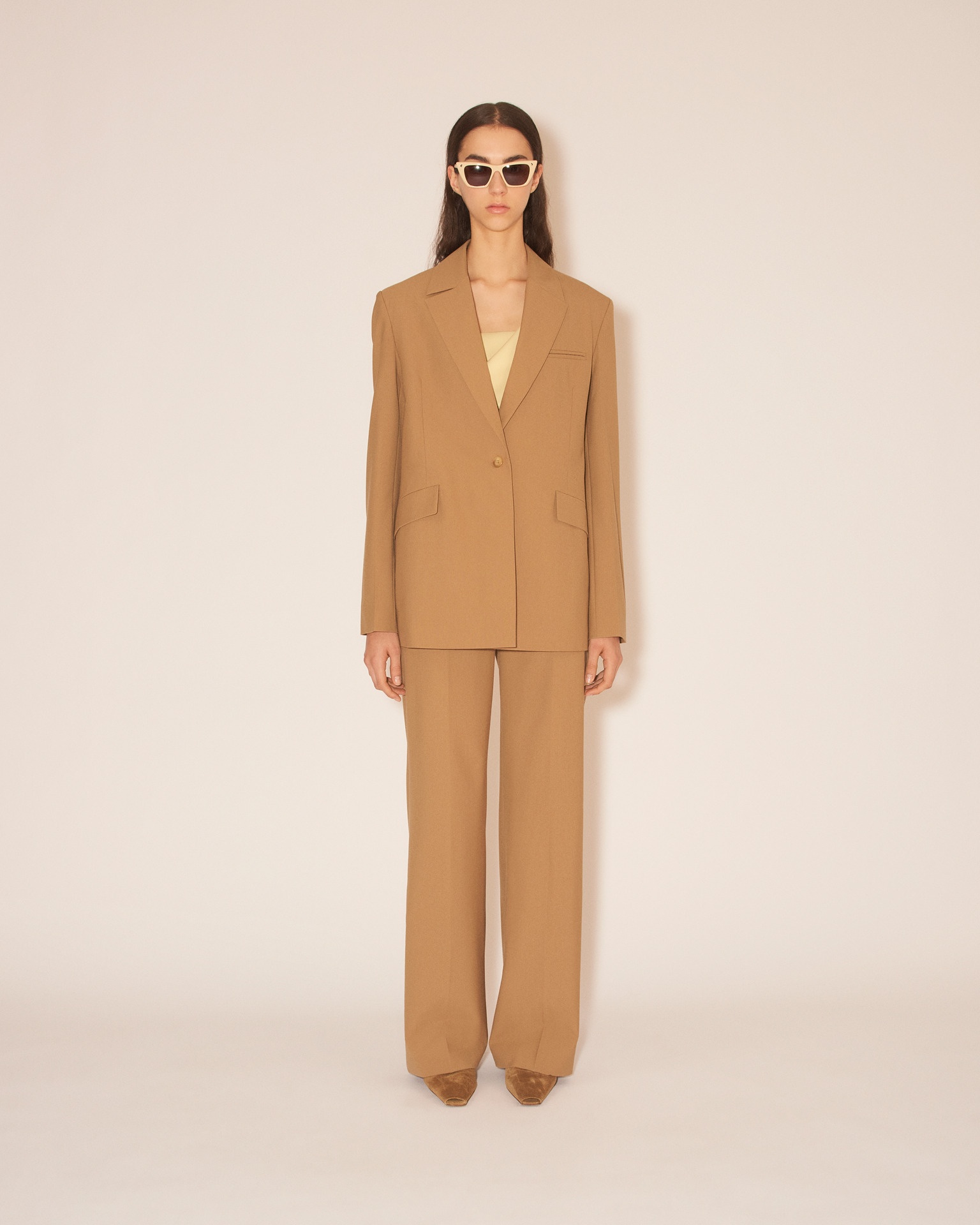 GIEDRE - Slightly oversized check suiting blazer - Black/White - 4
