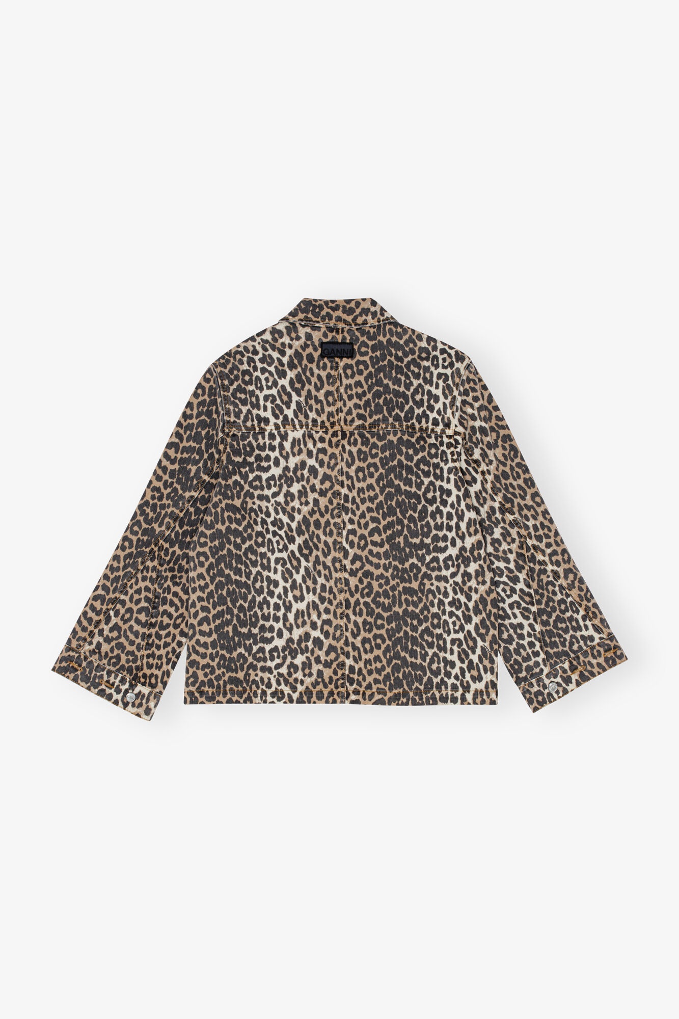 LEOPARD PRINTED DENIM JACKET - 6