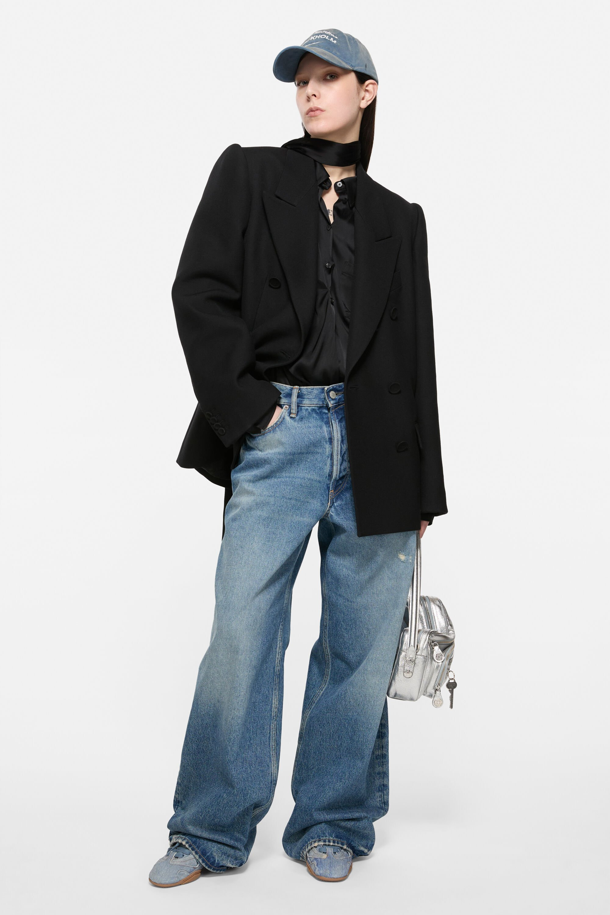 Double-breasted suit jacket - Black - 2