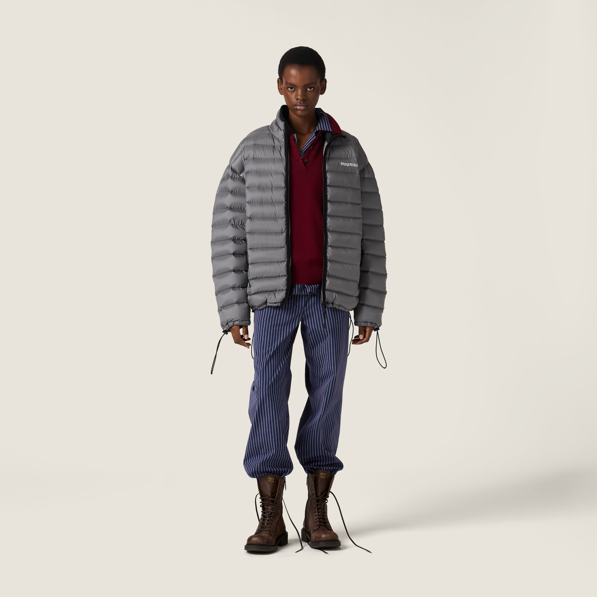 Lightweight pongé down jacket - 2