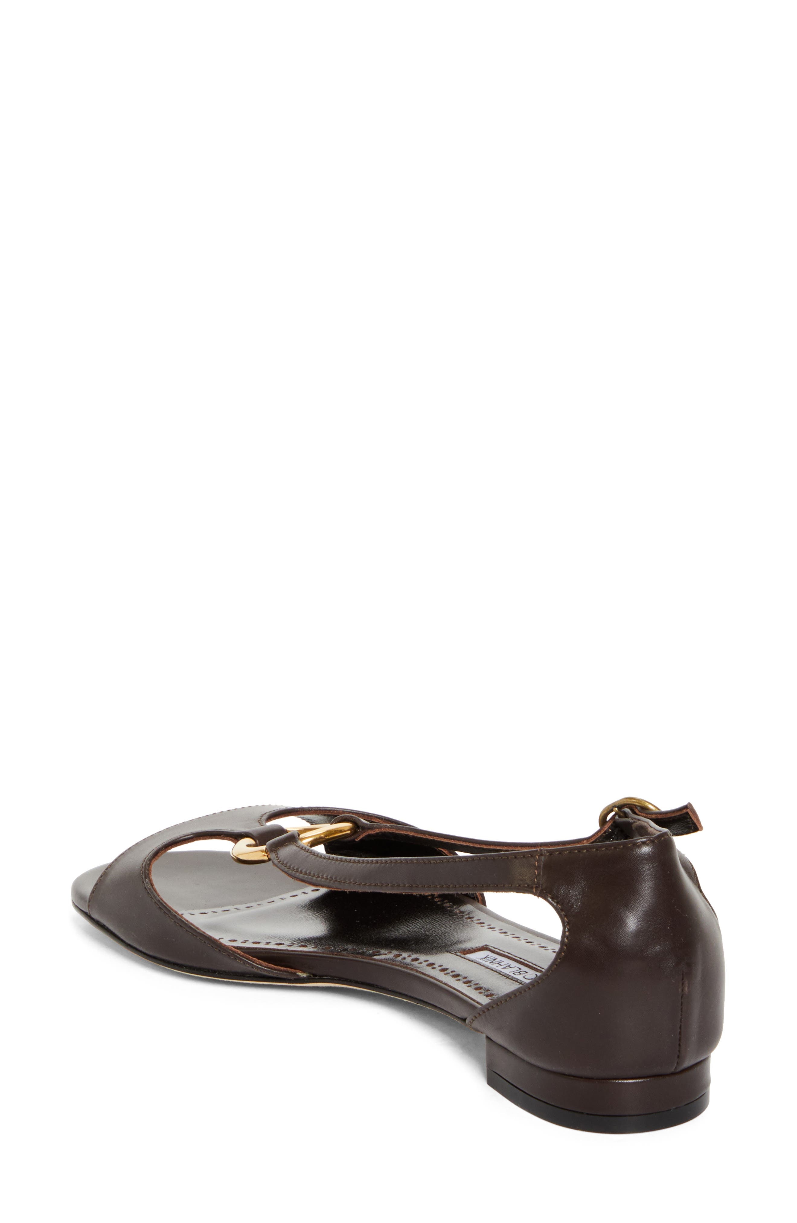 Manolo Blahnik Theodo Flat in Dark Brown at Nordstrom - 2
